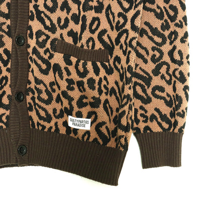 WACKOMARIA 21SS Leopard Jacquard Cardigan Brown Size M