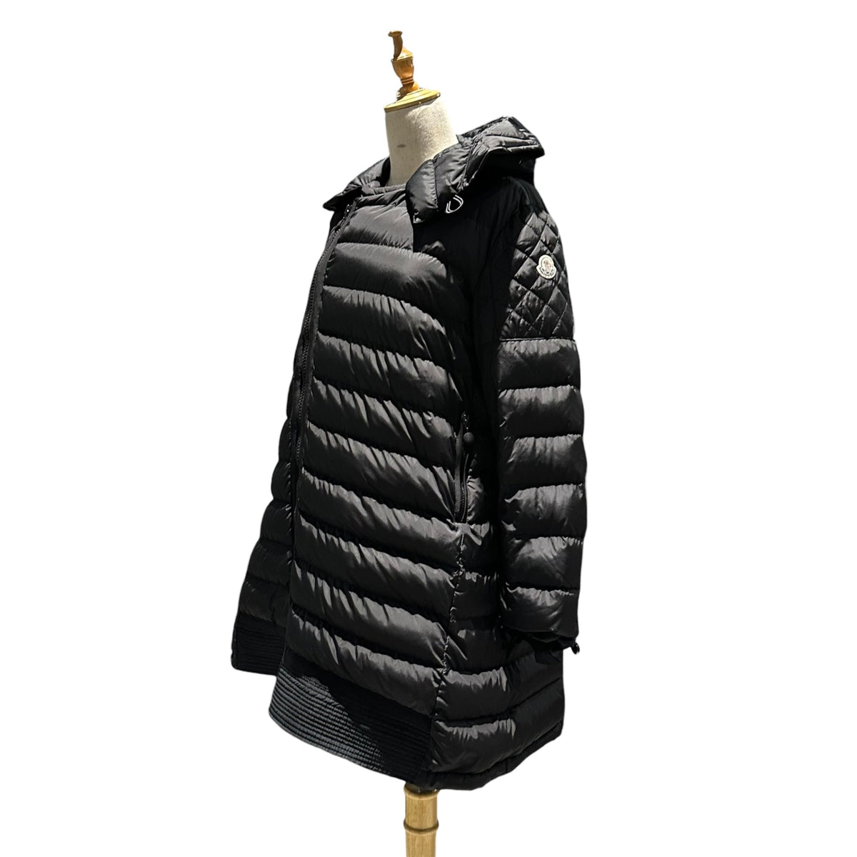 MONCLER GISELE Hooded Quilted Down Coat Size 2