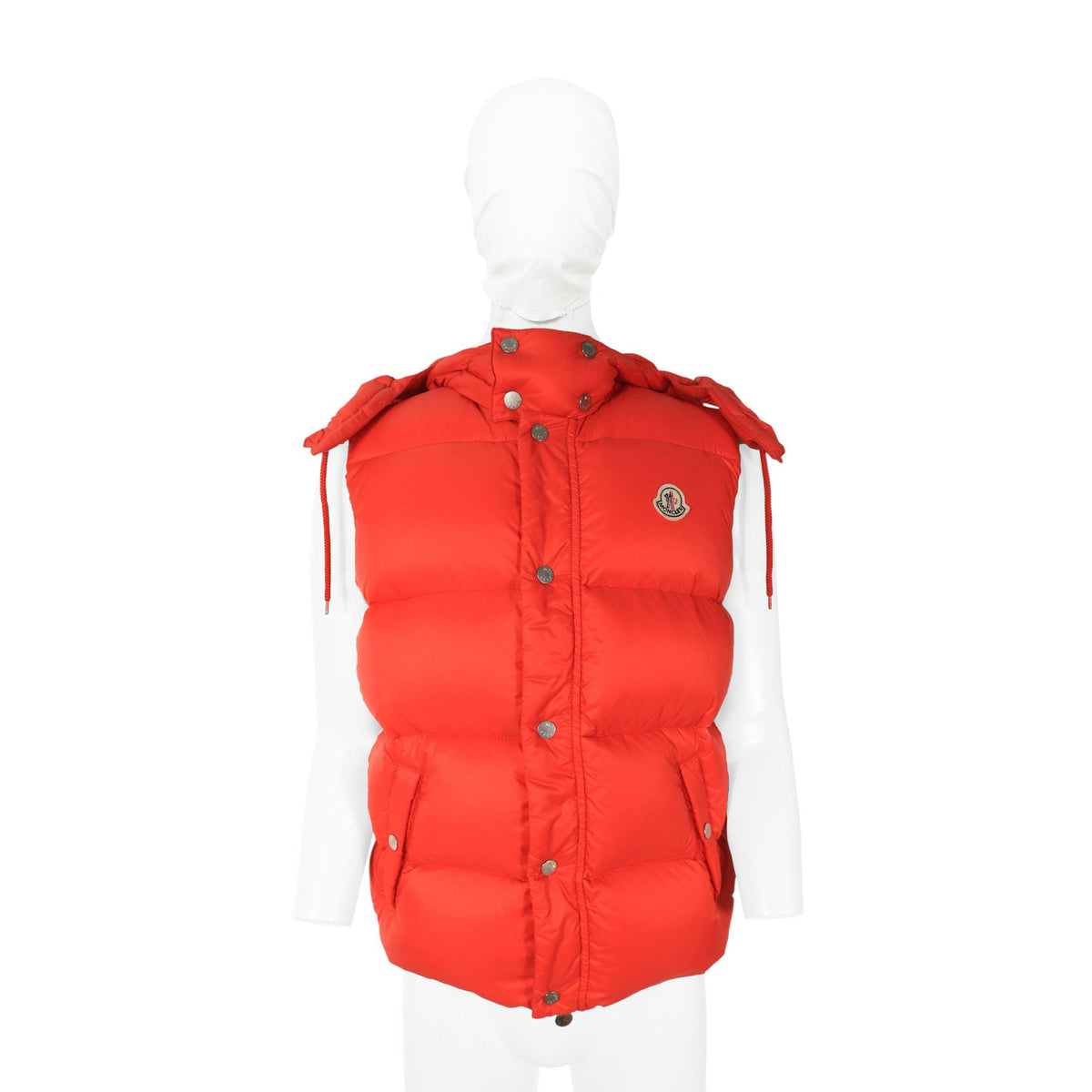 MONCLER Red Nylon Coat Size 50