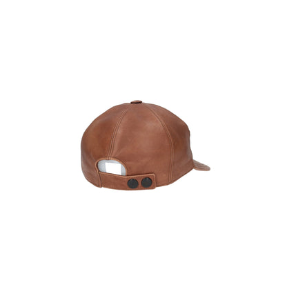 MOTSCHHERMES Cowhide Acetate Hat Brown