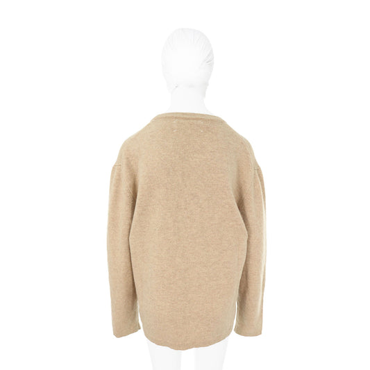 Maison Martin Margiela Knit Sweater Beige Wool Size XL