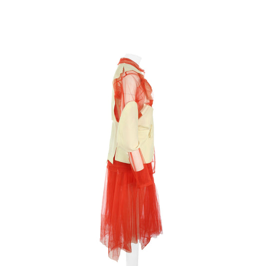 COMME des GARCONS 2007 S/S White Red Skirt