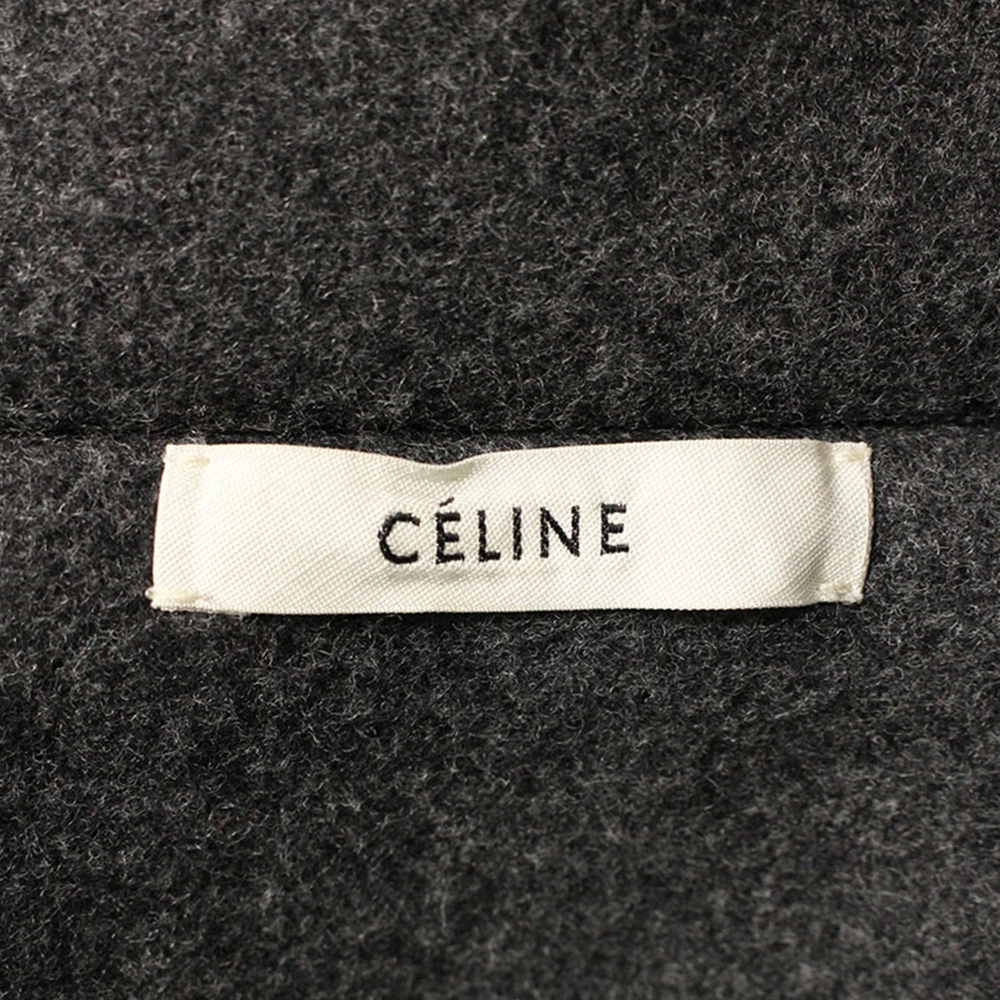 Celine CÉLINE by Phoebe Philo Wool Leather Coat Gray Size 40