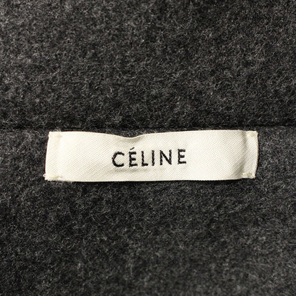 Celine CÉLINE by Phoebe Philo Wool Leather Coat Gray Size 40