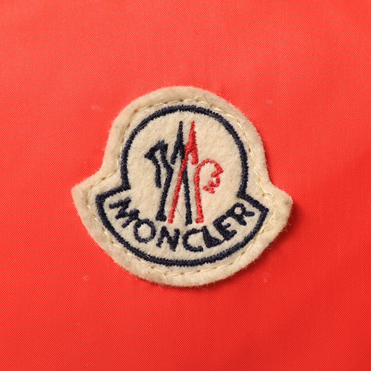 MONCLER Red Nylon Coat Size 50