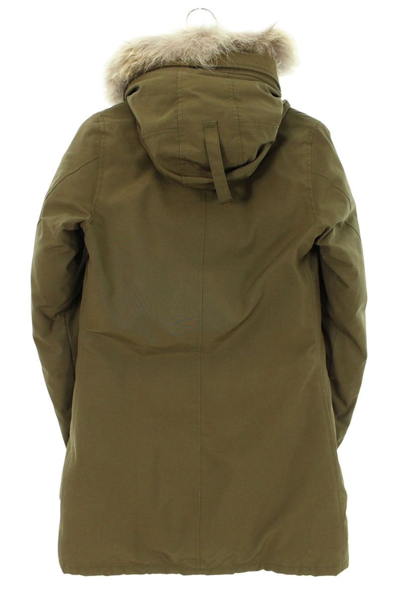 CANADA GOOSE BRONTE PARKA Fur Hooded Down Parka Green Size S
