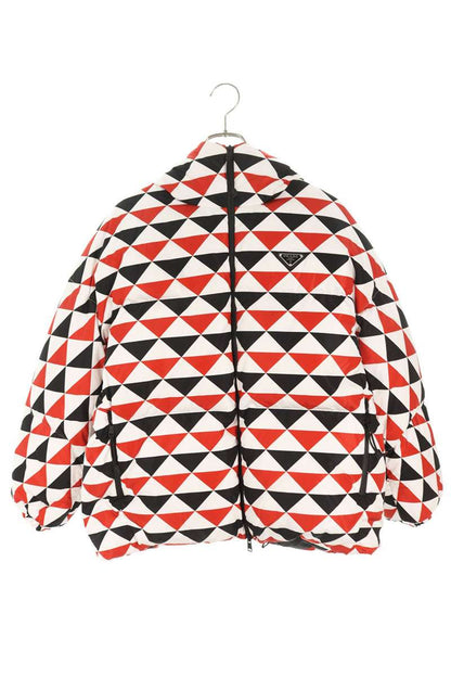 PRADA Triangle Logo Plate Nylon Down Jacket Multi Size XS