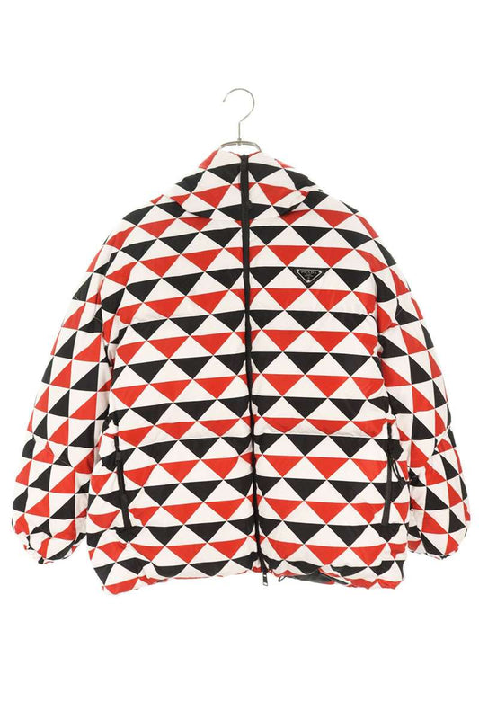 PRADA Triangle Logo Plate Nylon Down Jacket Multi Size XS