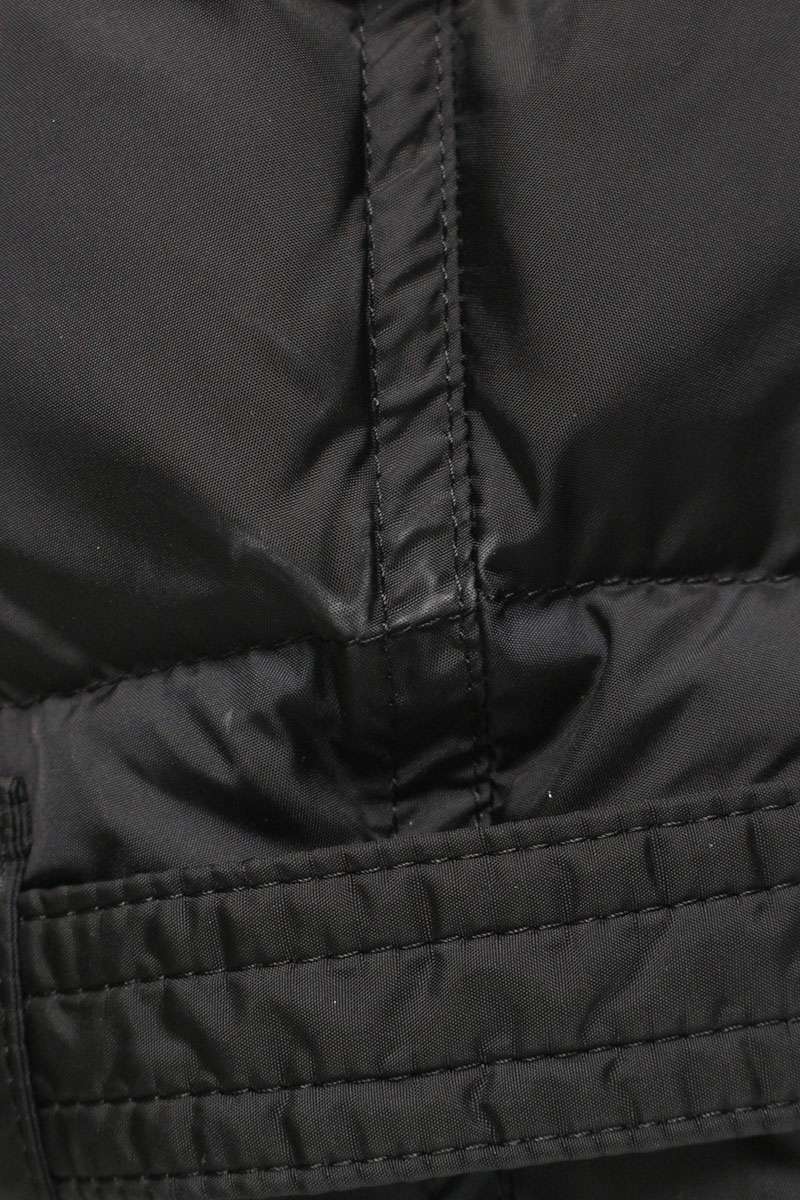 Burberry Fur Trim Long Down Jacket Black Size XXS