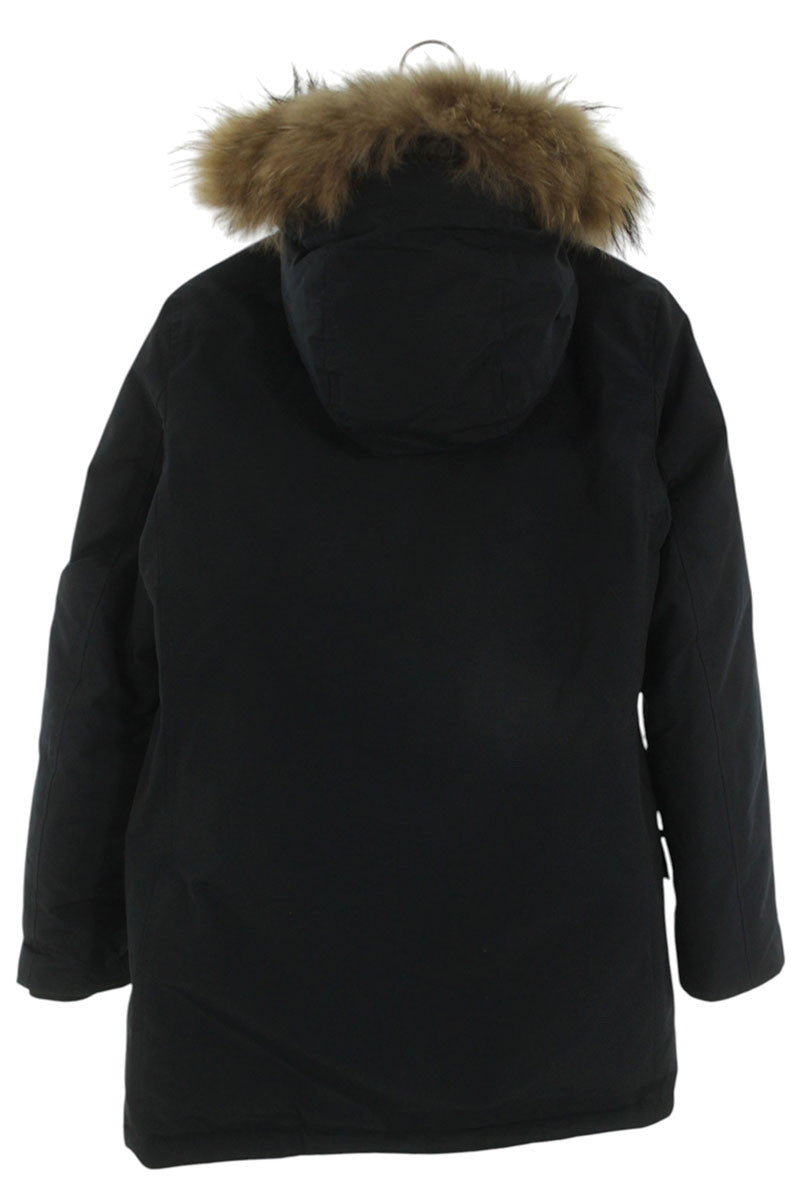 WOOLRICH Fur Hood Down Jacket Navy Size S