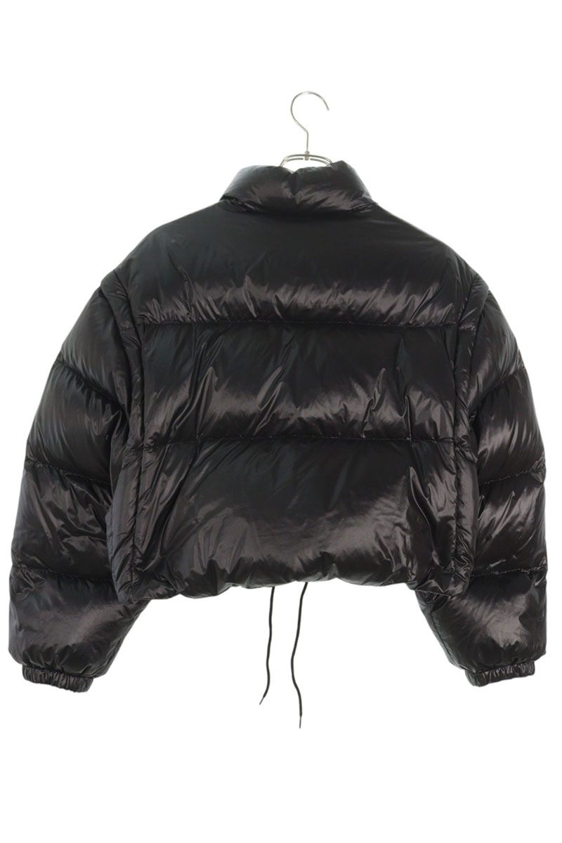 PRADA Cropped 2-Way Nylon Jacket Black Size 38
