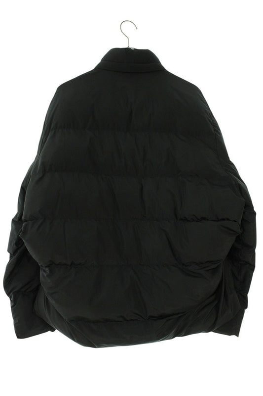 BALENCIAGA Logo Print Puffer Jacket Black Size 38