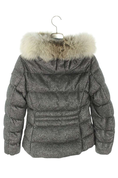 MONCLER Cardamine Fur Hood Down Jacket Gray Size 0