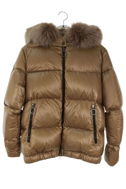 eleventy Fur Hood Down Jacket Beige Size S