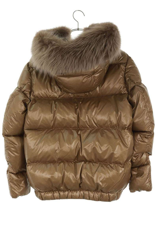 eleventy Fur Hood Down Jacket Beige Size S