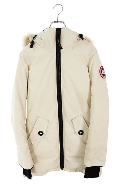 CANADA GOOSE Coyote Fur Hooded Down Jacket White Size XS
