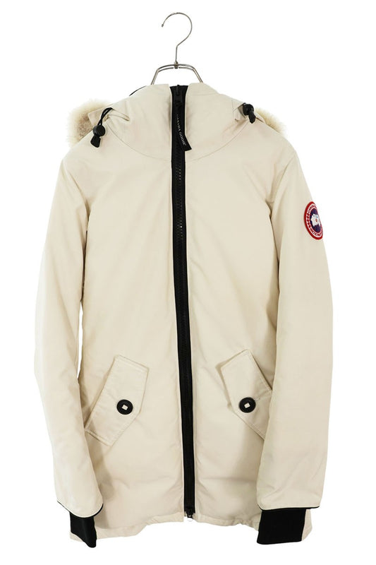 CANADA GOOSE Coyote Fur Hooded Down Jacket White Size XS