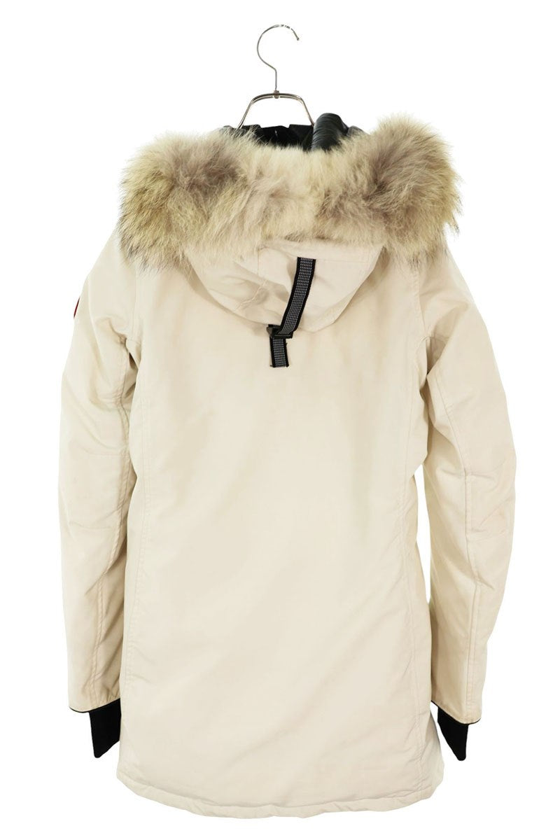 CANADA GOOSE Coyote Fur Hooded Down Jacket White Size XS