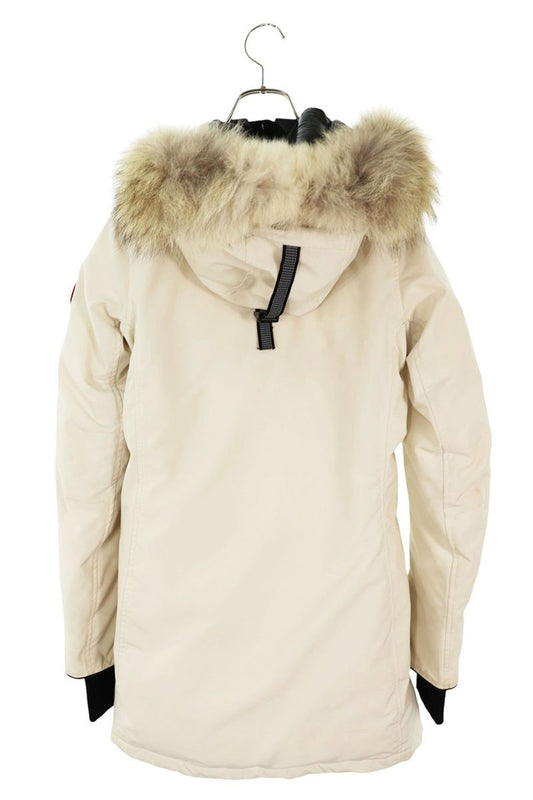 CANADA GOOSE Coyote Fur Hooded Down Jacket White Size XS