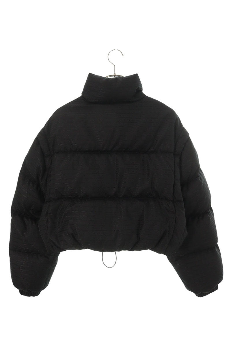 PRADA Re-Nylon Triangle Logo Jacket Black Size 42