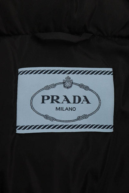 PRADA Re-Nylon Triangle Logo Jacket Black Size 42
