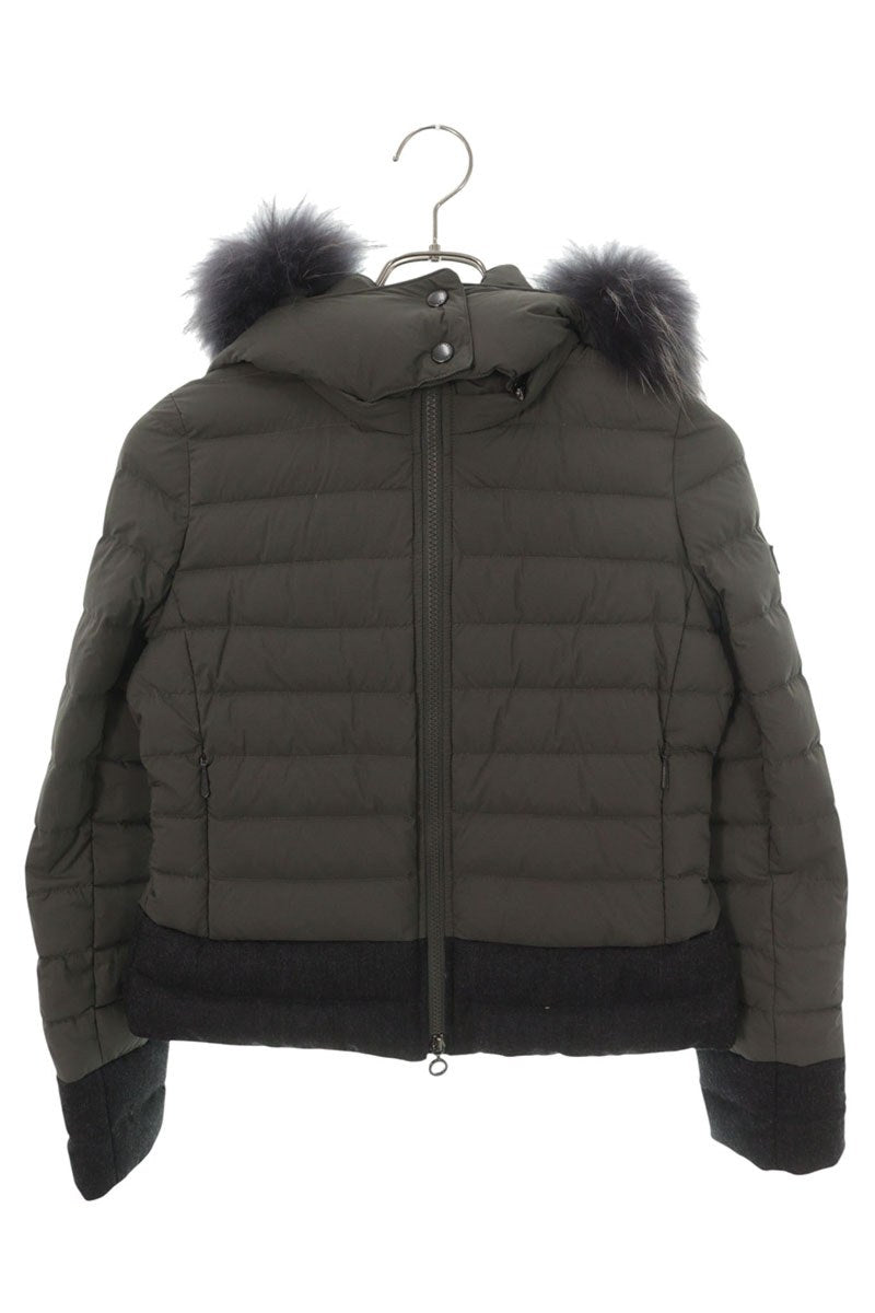 TATRAS 21AW Cropped Fur Hooded Jacket Gray Size 1