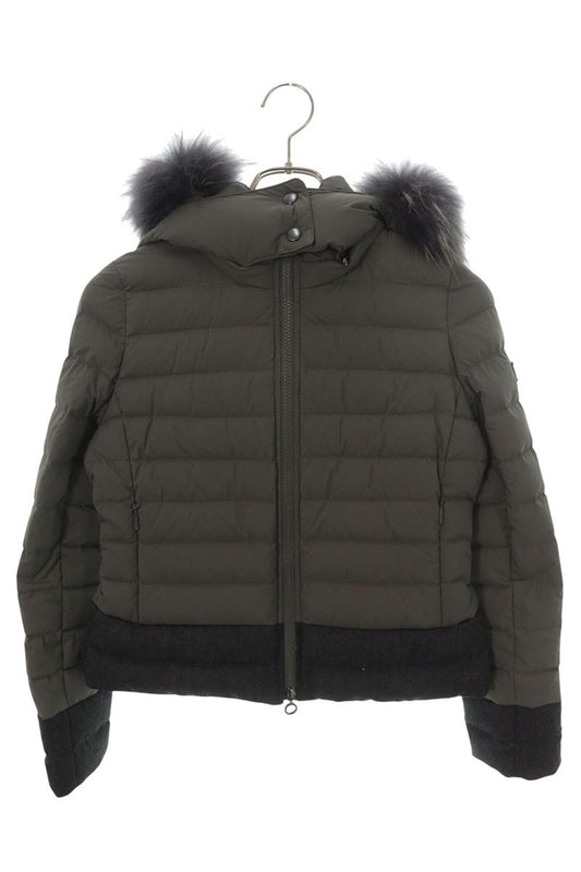 TATRAS 21AW Cropped Fur Hooded Jacket Gray Size 1