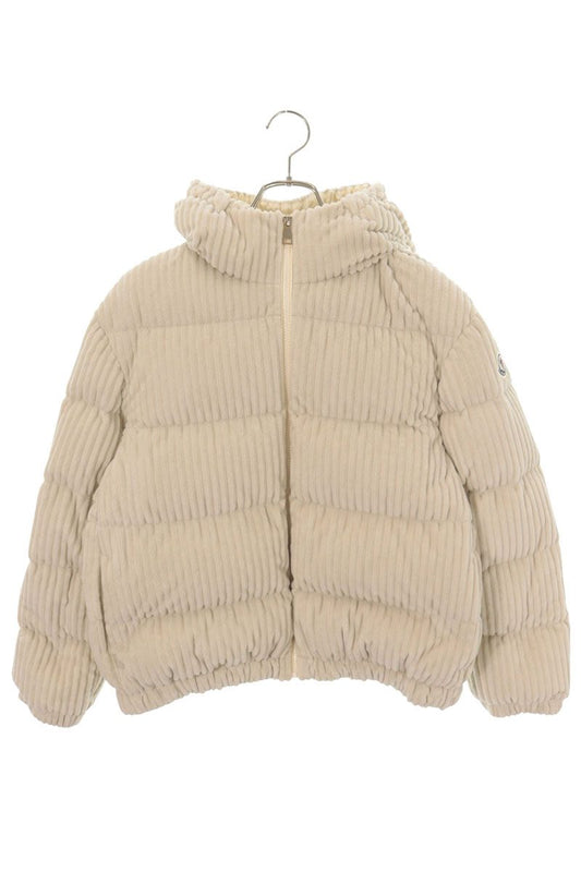 MONCLER ARLINE Logo Patch Jacket White Size 14A