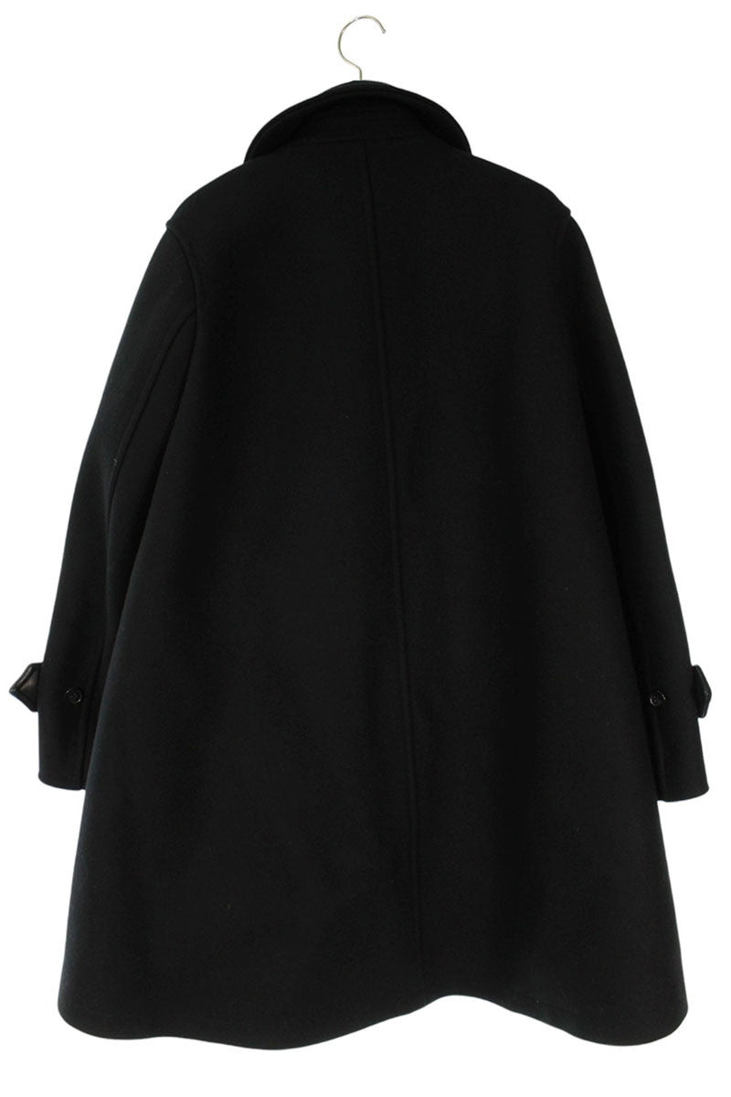 SAINT LAURENT PARIS Wool Duffle Coat Black Size F40