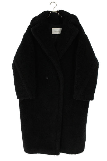 MaxMara Teddy Bear Alpaca Wool Coat Black Size XS