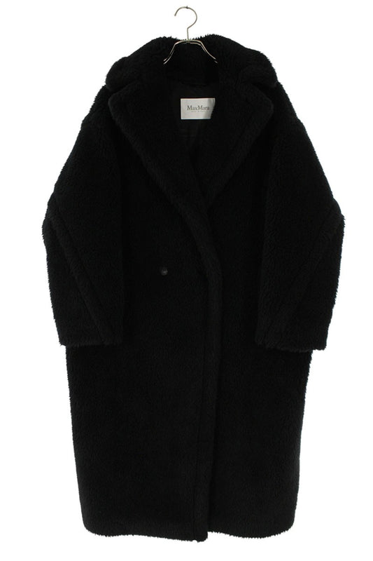 MaxMara Teddy Bear Alpaca Wool Coat Black Size XS