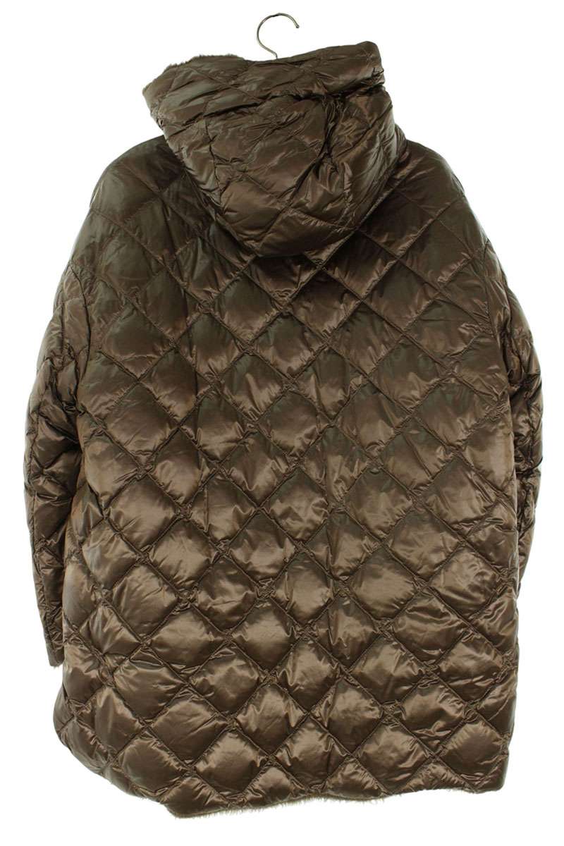 MaxMara Alpaca Reversible Down Coat Brown Size 34