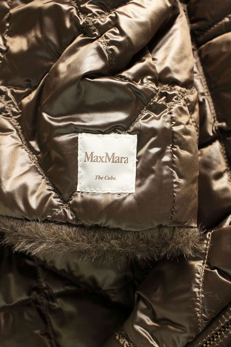 MaxMara Alpaca Reversible Down Coat Brown Size 34