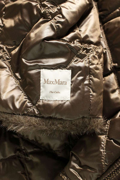 MaxMara Alpaca Reversible Down Coat Brown Size 34