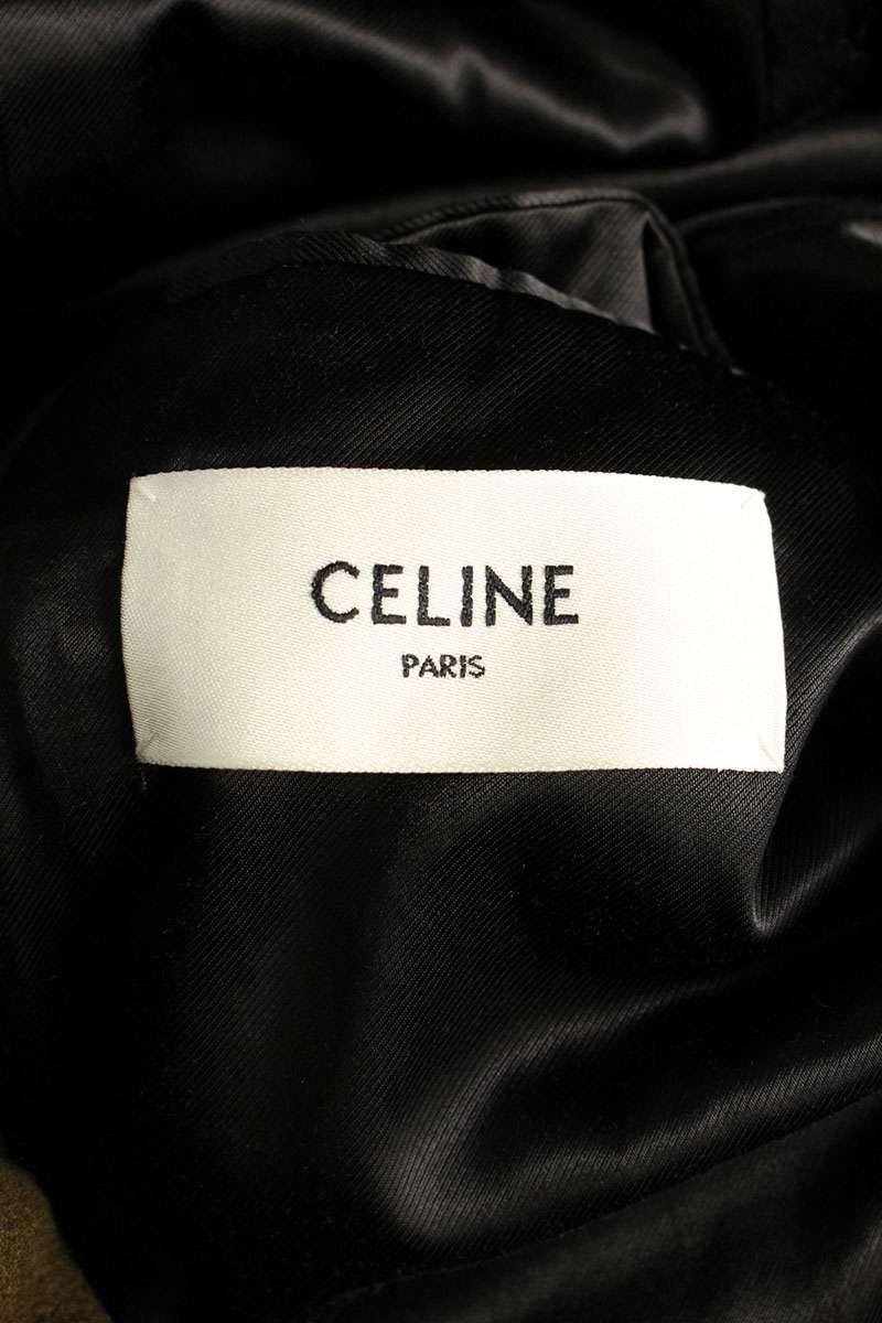 CELINE Metal Button Coat Khaki Size 36
