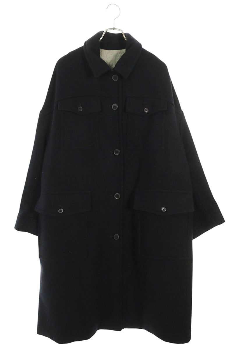 DRIES VAN NOTEN 23AW Embroidered Lining Coat Black Size S