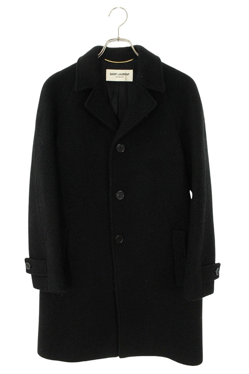 SAINT LAURENT PARIS 14AW Raglan Sleeve Coat Black Size F36
