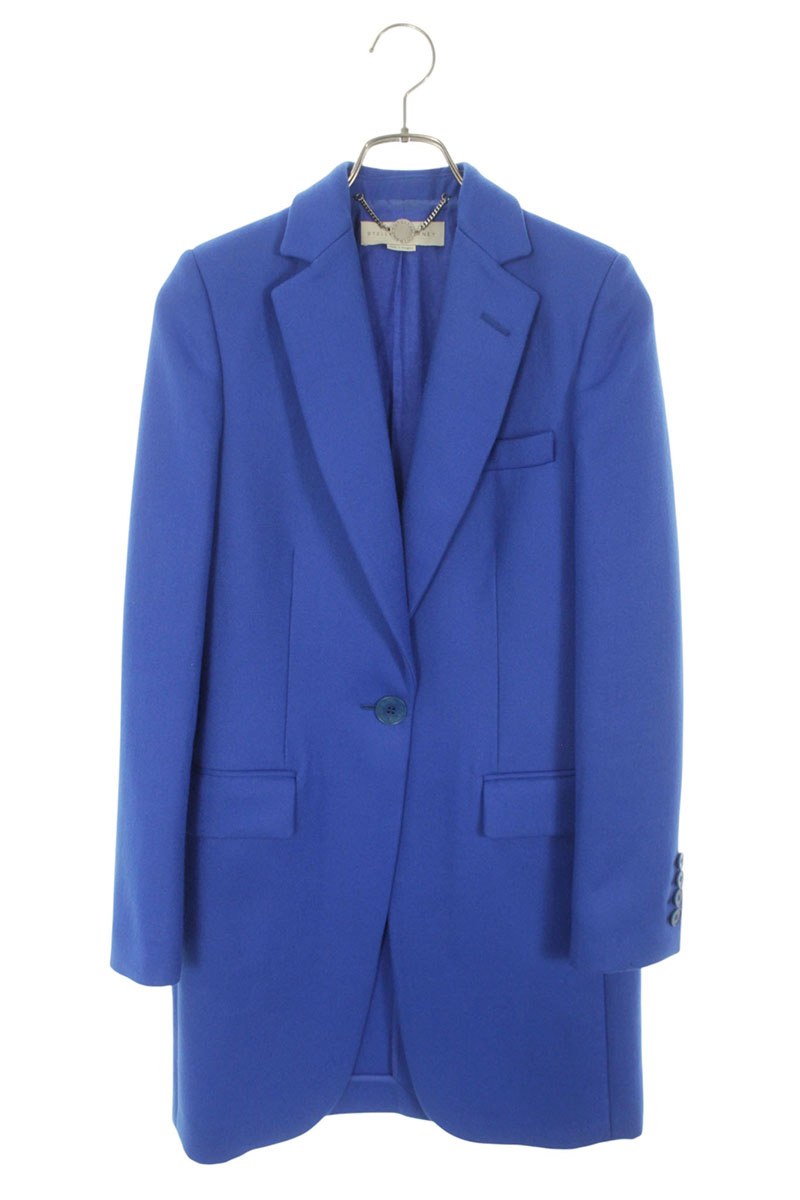 STELLA McCARTNEY Wool Chester Coat Blue Size 38