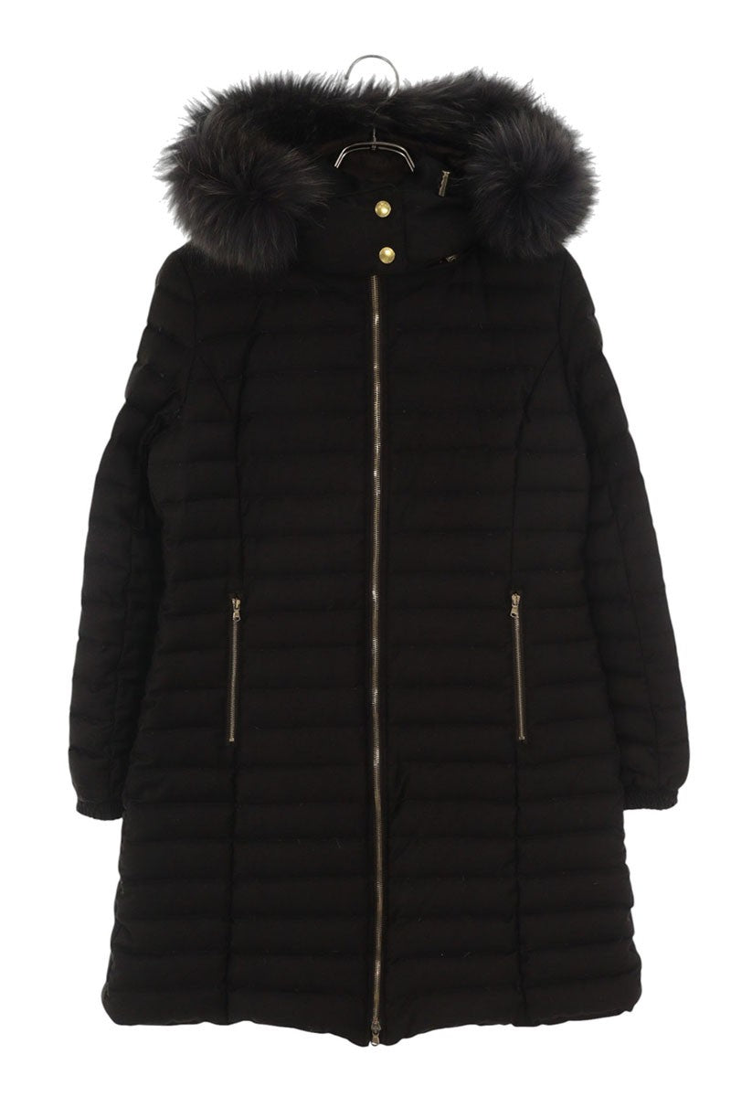 TATRAS Fur Hood Down Coat Dark Brown Size 3