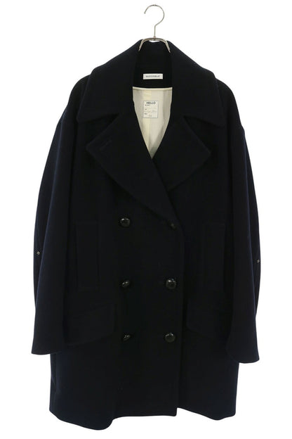 MADISON BLUE Wool Melton Big Coat Black Size 0