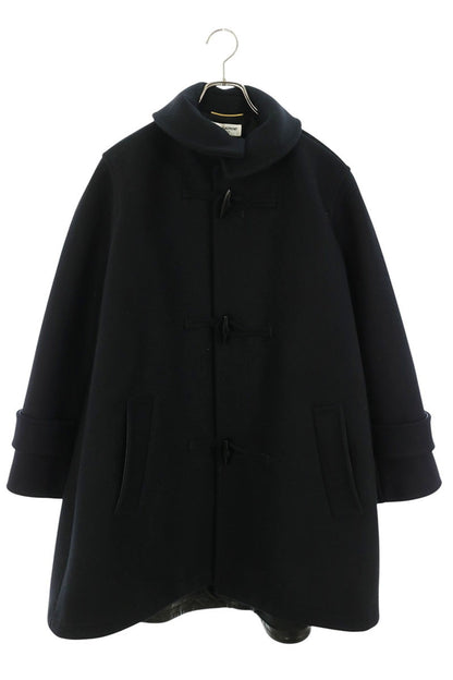 SAINT LAURENT PARIS Wool Duffle Coat Black Size 34