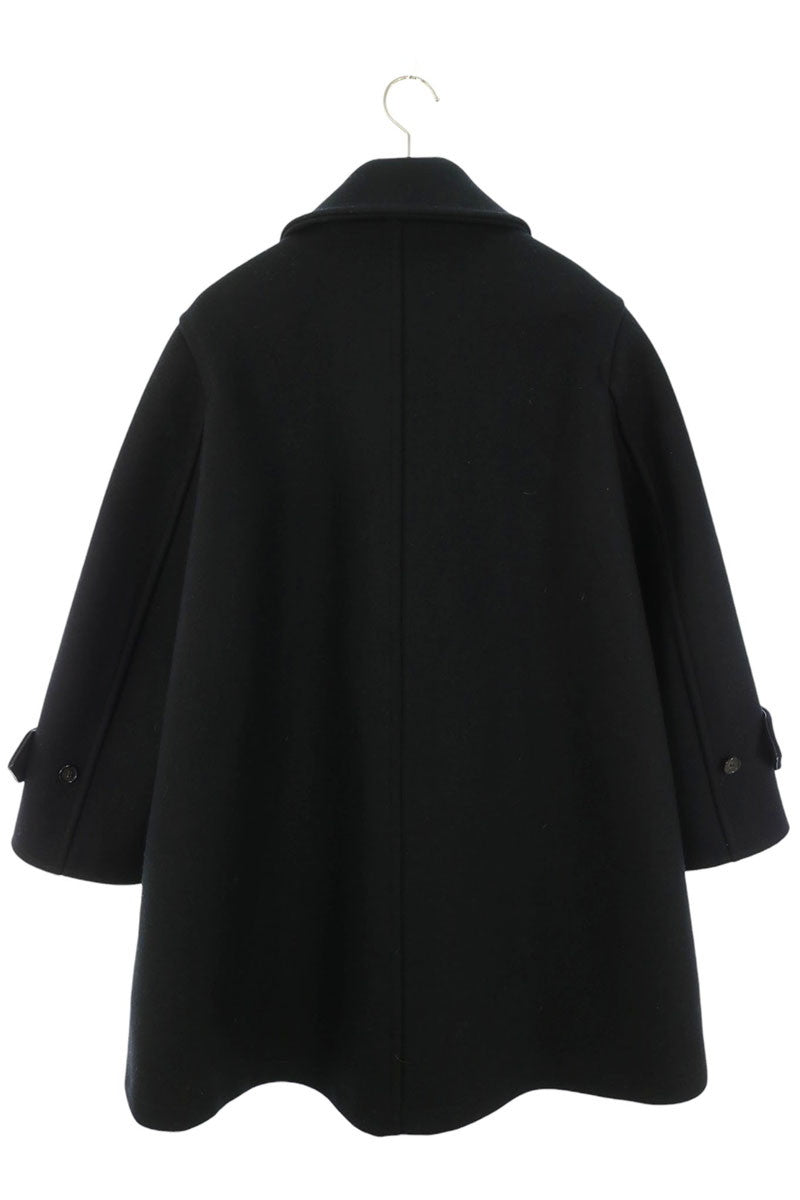 SAINT LAURENT PARIS Wool Duffle Coat Black Size 34