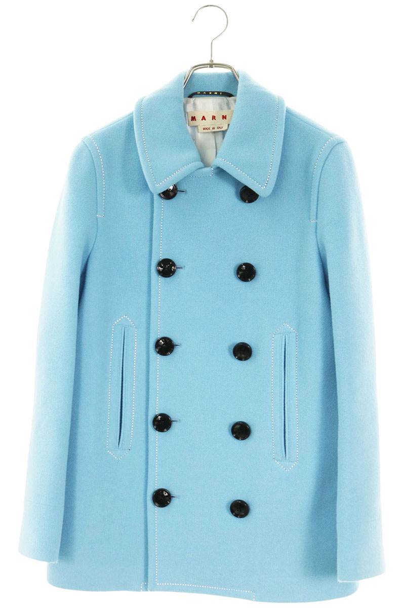 MARNI 23AW Double Breasted Wool Light Blue Size 36