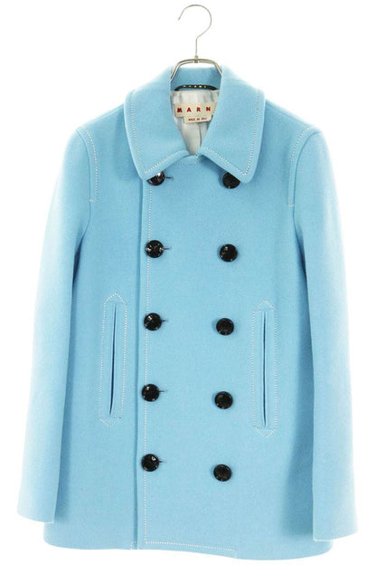 MARNI 23AW Double Breasted Wool Light Blue Size 36