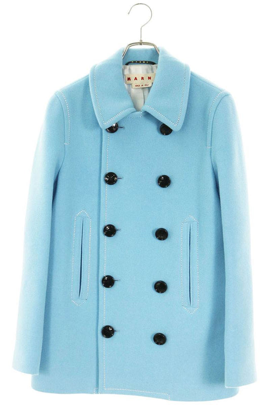 MARNI 23AW Double Breasted Wool Light Blue Size 36