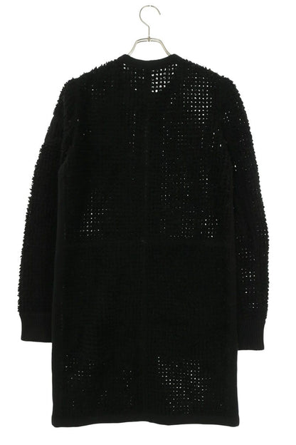 CHANEL Shearling No-Collar Coat Black Size 40