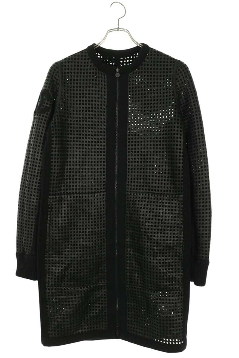 CHANEL Shearling No-Collar Coat Black Size 40