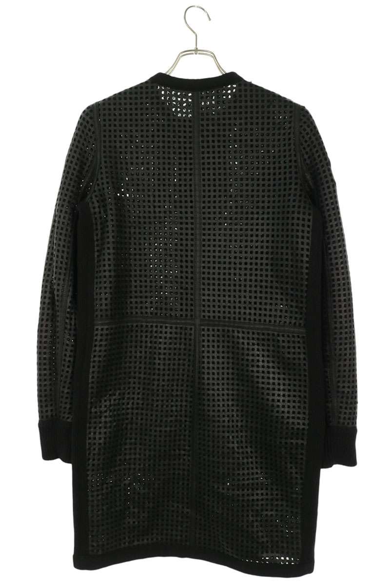 CHANEL Shearling No-Collar Coat Black Size 40