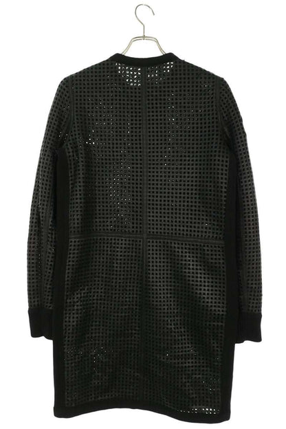 CHANEL Shearling No-Collar Coat Black Size 40