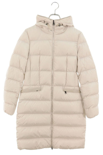 MONCLER Technical Nylon Down Coat Ivory Size 1